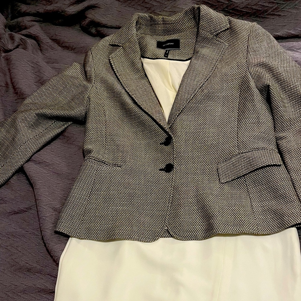 Le Château blazer size large and pencil skirt size 10 suit